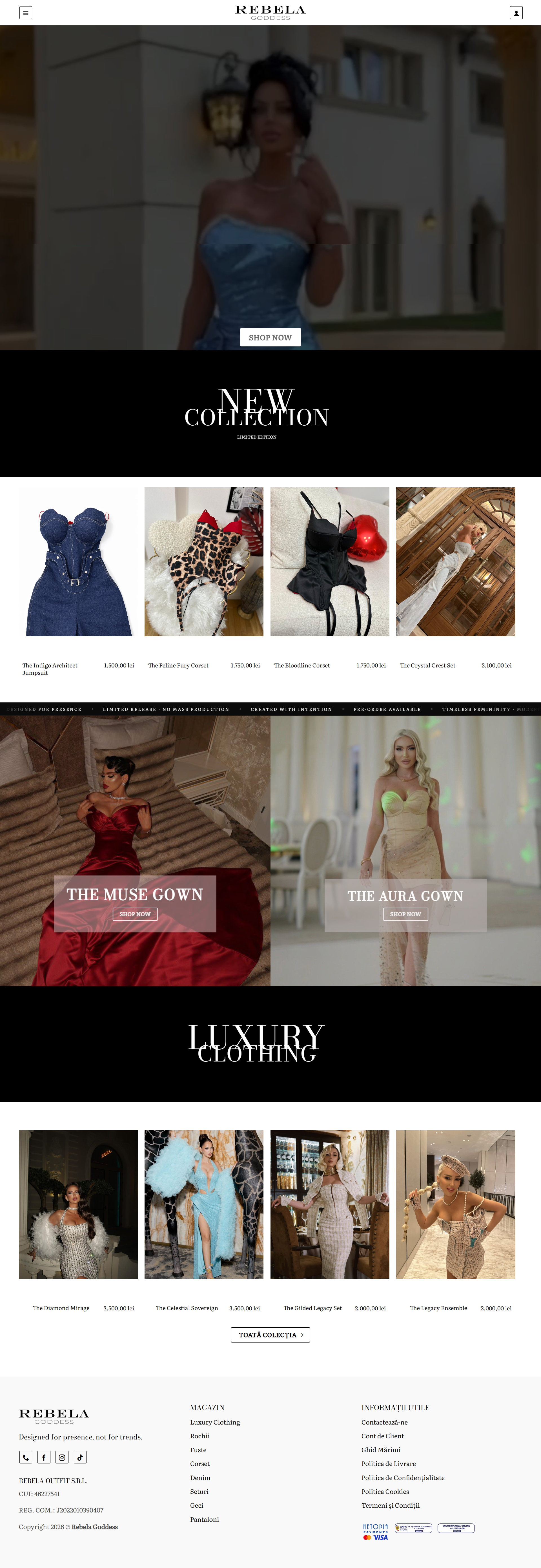 Magazinul online rebelagoddess.ro, construit pe WooCommerce