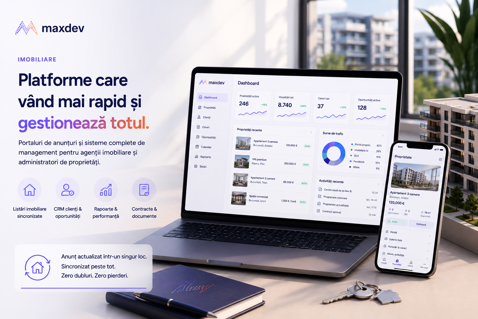 Portal de anunțuri pentru o agenție imobiliară