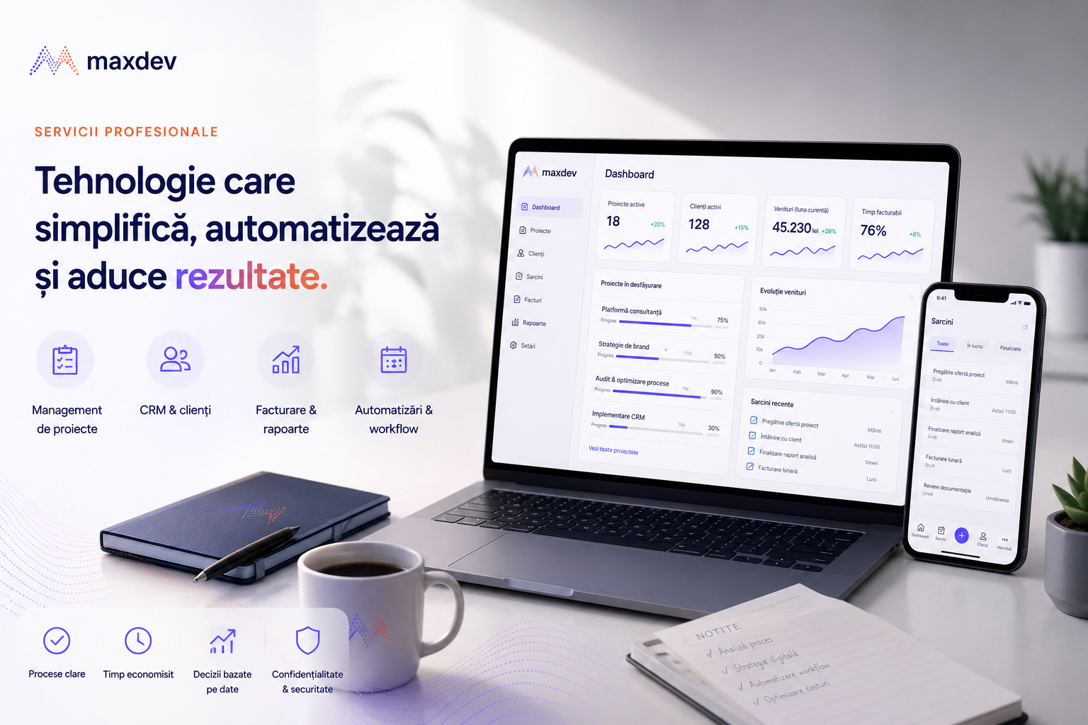 Portal de client pentru servicii profesionale